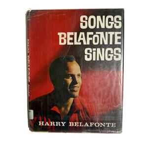 VTG Songs Belafonte Sings Hardback Library Book Edition Piano-Voice-Guitar